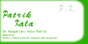patrik kala business card